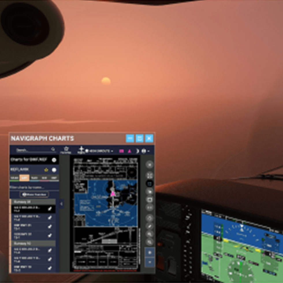 Navigraph Charts In-Game Panel