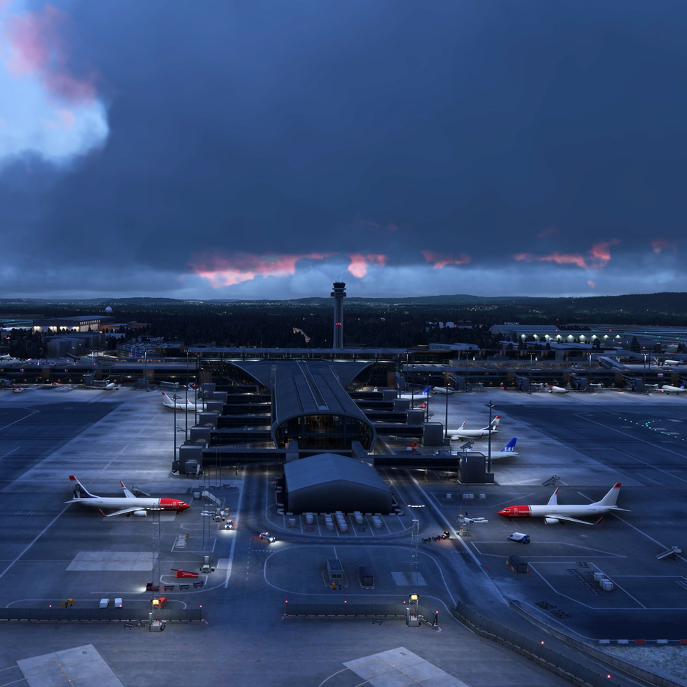 Mega Airport Oslo-Gardermoen for MSFS